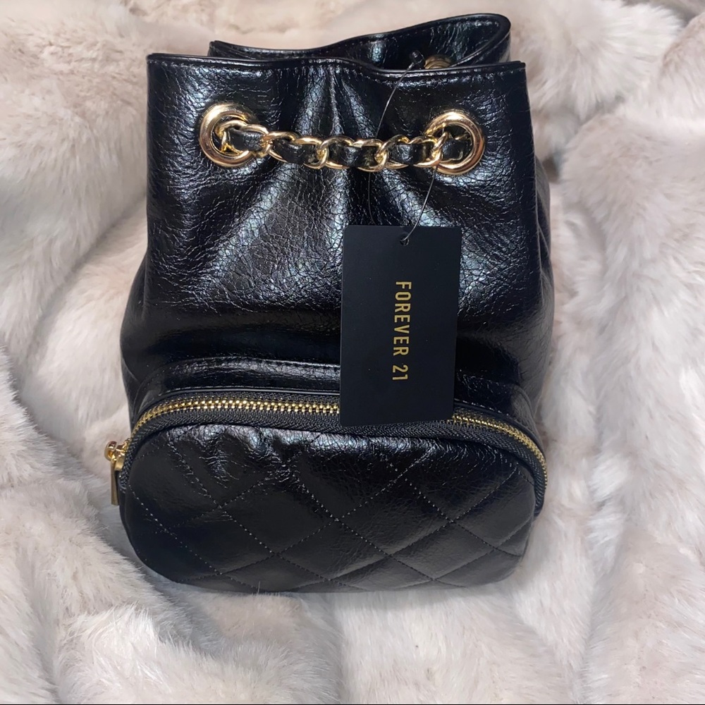 Forever 21 small black backpack